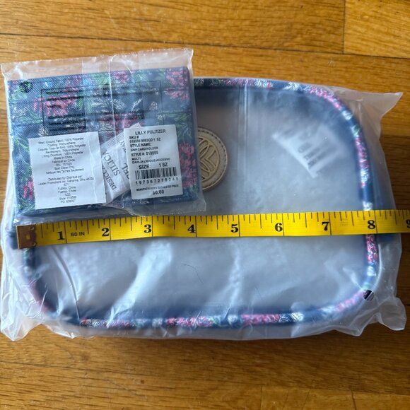 Lilly Pulitzer NWT GWP Clear Belt Bag & matching Card Holder in Dahlia Licious - Picture 4 of 6